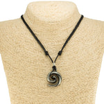 Load image into Gallery viewer, Koru Spiral Wave Pendant on Adjustable Rope Necklace

