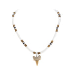 Load image into Gallery viewer, 1&quot;+ Shark Tooth Pendant on Puka Shell and Coconut Beads Necklace
