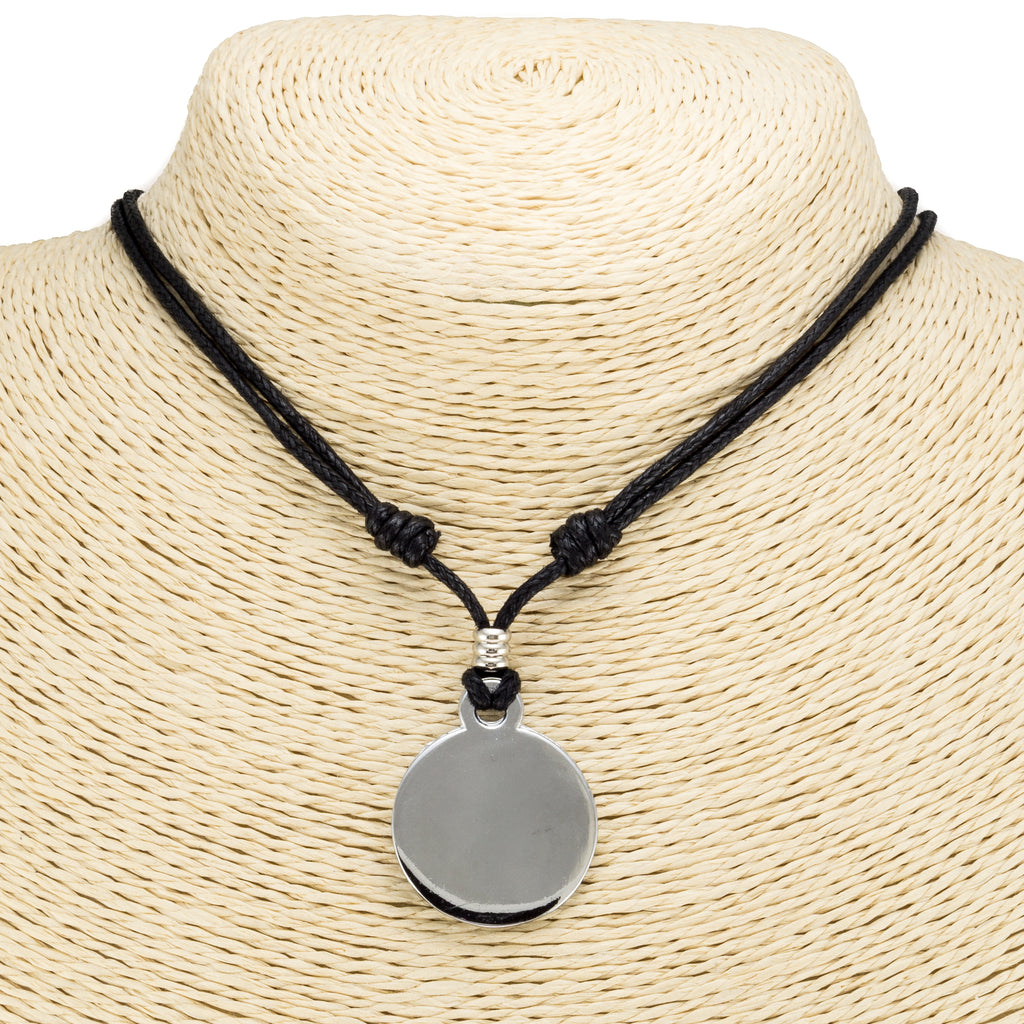 BlueRica Yin and Yang on Adjustable Cord Necklace