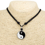 Load image into Gallery viewer, Yin and Yang Pendant on Adjustable Rope Necklace
