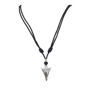 Arrowhead Pendant on Adjustable Rope Necklace