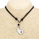 Load image into Gallery viewer, Yin and Yang Pendants on Adjustable Rope Necklaces Set
