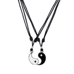 Load image into Gallery viewer, Yin and Yang Pendants on Adjustable Rope Necklaces Set
