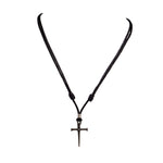 Load image into Gallery viewer, Nail Cross Pendant on Adjustable Rope Necklace
