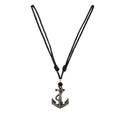 Anchor Pendant on Adjustable Rope Necklace