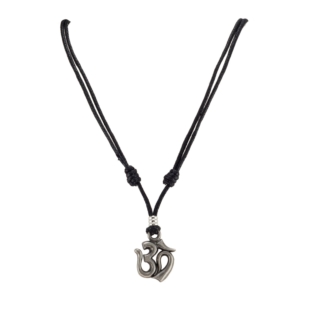 Om Pendant on Adjustable Rope Necklace