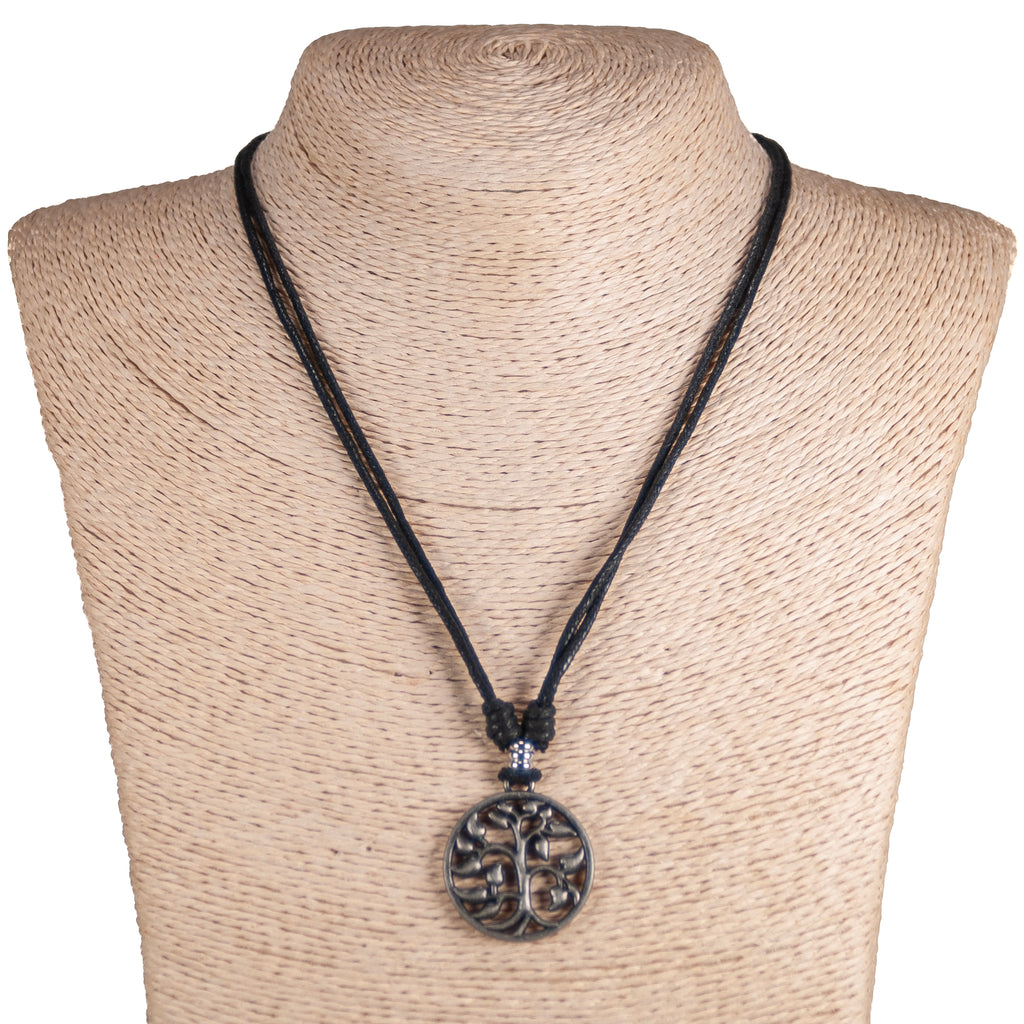 Tree of Life Pendant on Adjustable Cord Necklace