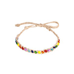 Load image into Gallery viewer, Rainbow Color Beads on Hemp Anklet Bracelet

