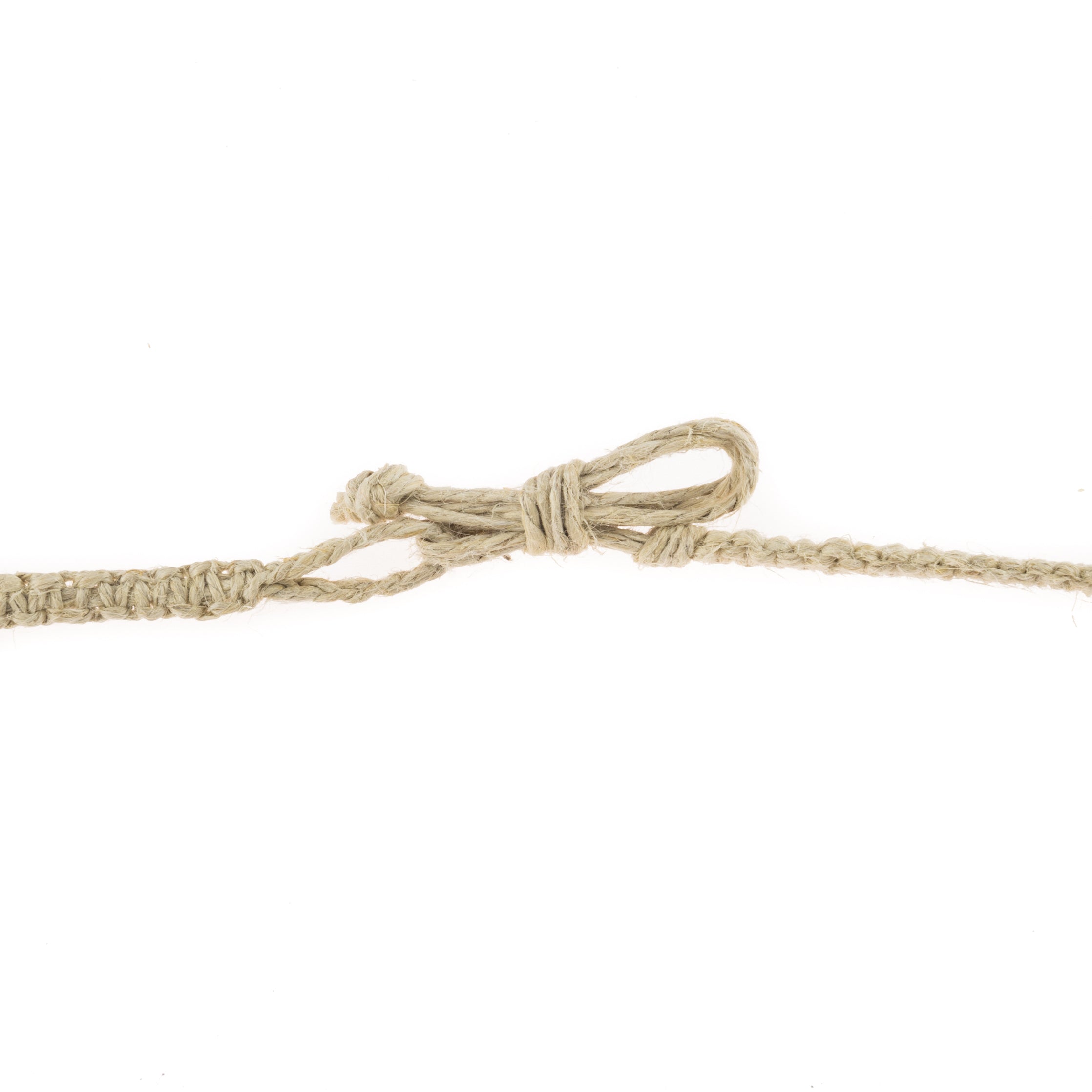 Hemp Choker Necklace With White Clam Black Bead
