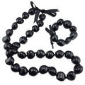 Black Kukui Nut Lei Necklace and Bracelet Set