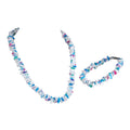 Multicolor Spotted Puka Chip Shells Necklace & Anklet Set