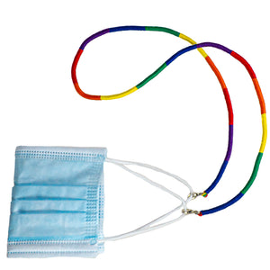 Cotton Wrapped Face Mask Holder (Rainbow)