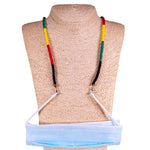 Load image into Gallery viewer, Cotton Wrapped Face Mask Holder (Rasta)
