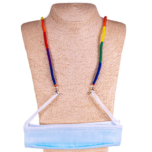 Cotton Wrapped Face Mask Holder (Rainbow)