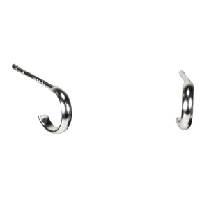 Sterling Silver Open Hoop Stud Earrings