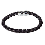 Load image into Gallery viewer, Braided Black Leather Bracelet
