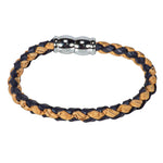 Load image into Gallery viewer, Braided Black Leather &amp; Cork Bracelet
