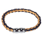 Load image into Gallery viewer, Braided Black Leather &amp; Cork Bracelet
