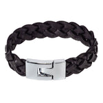 Load image into Gallery viewer, Braided Black Leather Bracelet
