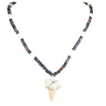 Load image into Gallery viewer, Shark Tooth Pendant on Coconut Beads and Nassa Shells Necklace
