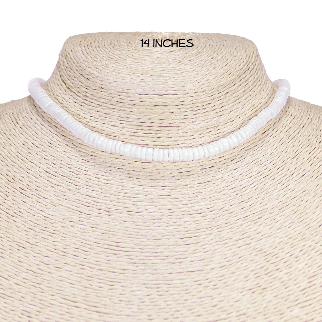Smooth Puka Shell Beads Necklace