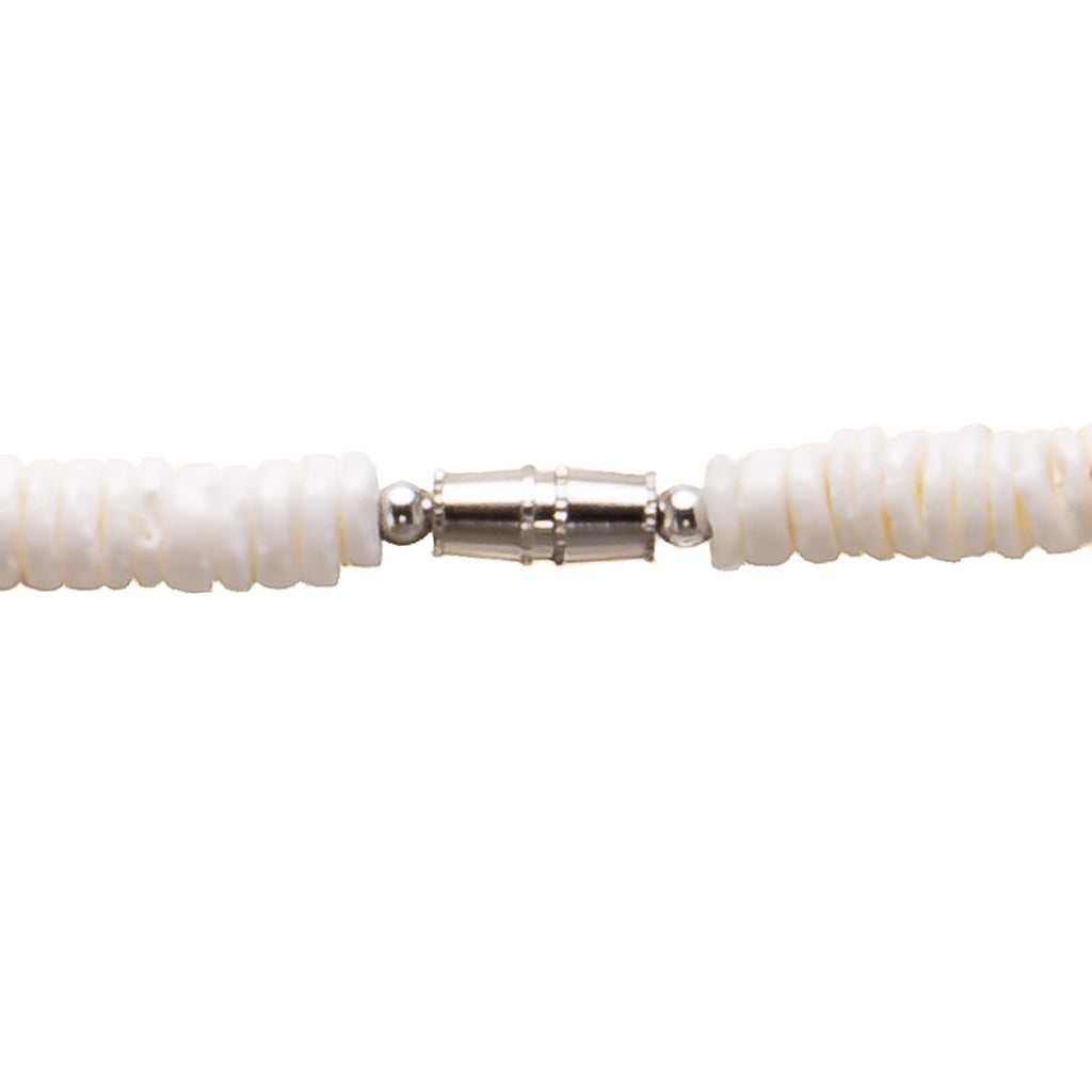 Dark Blue Puka Shell Beads Necklace and Anklet Set