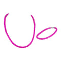Magenta Pink Puka Shell Beads Necklace and Anklet Set