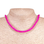 Load image into Gallery viewer, Magenta Pink Puka Shell Beads Necklace and Anklet Set
