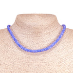 Load image into Gallery viewer, Purple Puka Shell Beads Necklace and Anklet Set

