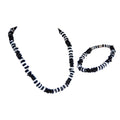 Black Coconut and Puka Chip Shells Necklace & Anklet Set