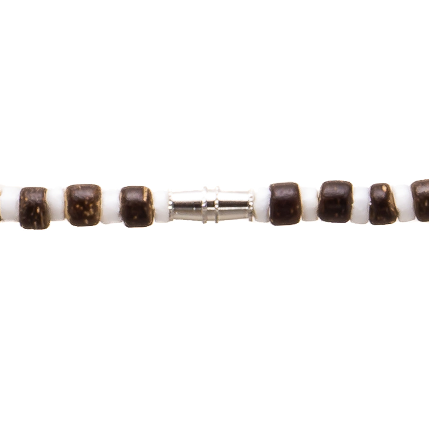 Puka Chip Shells and Brown Coconut Chips Necklace & Anklet Set