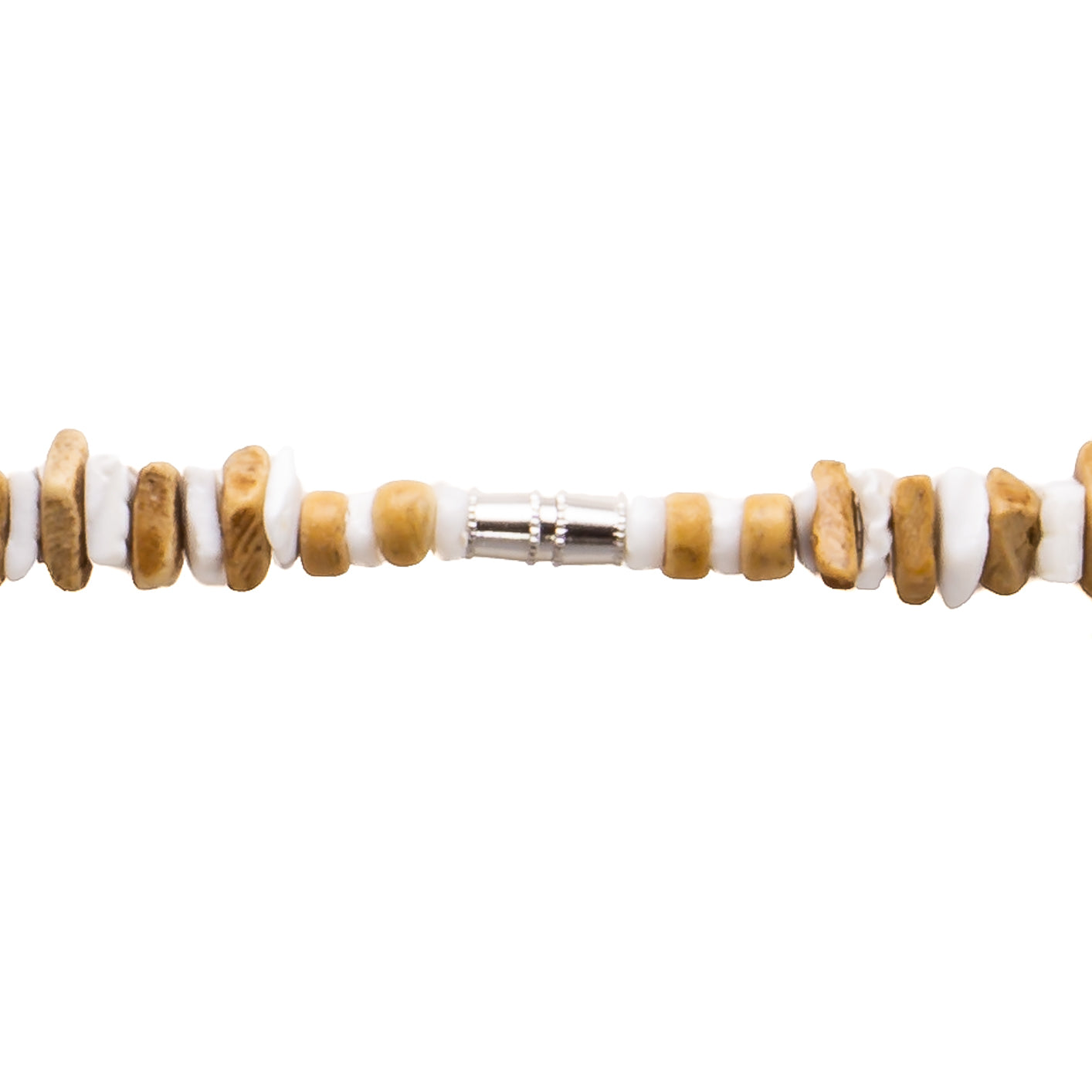 Puka Chip Shells and Tan Coconut Chips Necklace & Anklet Set