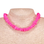 Load image into Gallery viewer, Neon Pink Puka Chip Shell Beads Necklace and Anklet Set
