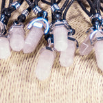 Load image into Gallery viewer, Natural Quartz Crystal Pendant on Adjustable Rope Necklace
