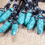 Load image into Gallery viewer, Turquoise Howlite Pendant on Adjustable Rope Necklace
